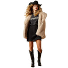 Women's Ariat Tan Faux Fur Coat