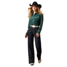 Women's Ariat Pine Grove Green Mirrorball Blouse 10065988