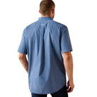 Men's Ariat Ensign Blue Geo Print Wrinkle Free Case Classic Fit Shirt 10071017