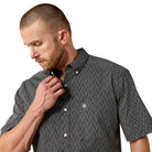 Men's Ariat Black Tossed Vines Tru Classic Fit Shirt 10071035