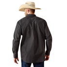 Men's Ariat Black Plaid Pro Series Triston Classic Fit Shirt 10071038