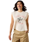 Women's Ariat Sea Salt Wild West Cropped T-shirt 10071110