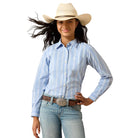 Girl's Ariat Ashleigh Blue Stripe Kirby Shirt 10071277