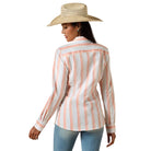 Women's Ariat Peach Amber Stripe Kirby Shirt 10071414