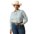 Women's Ariat Green Bay Stripe Kirby Pro Shirt 10071467