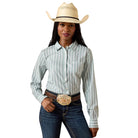 Women's Ariat Green Bay Stripe Kirby Pro Shirt 10071467
