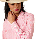 Women's Ariat Sun Kissed Coral Stripe Kirby Pro Shirt 10071468