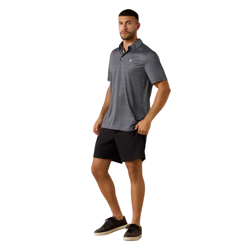 Men's Ariat Sky Rocket Pinwheel Geo Print Classic Fit Polo 10071494