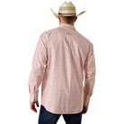 Men's Ariat Peach Plaid Pro Series Theoden Classic Fit Shirt 10071584