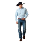 Men's Ariat Crystal Blue Plaid Everything Classic Fit Shirt 10071591