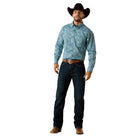 Men's Ariat Blue Elixir Plaid Phelps Classic Fit Shirt 10071602