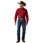 Men's Ariat Brick Red Geo Print Tito Classic Fit Shirt 10071605
