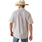 Men's Ariat White Plaid Pro Series Tex Classic Fit Shirt 10071617