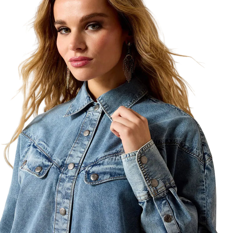 Women's Ariat Indigo Wash Charleston Shirt 10071637