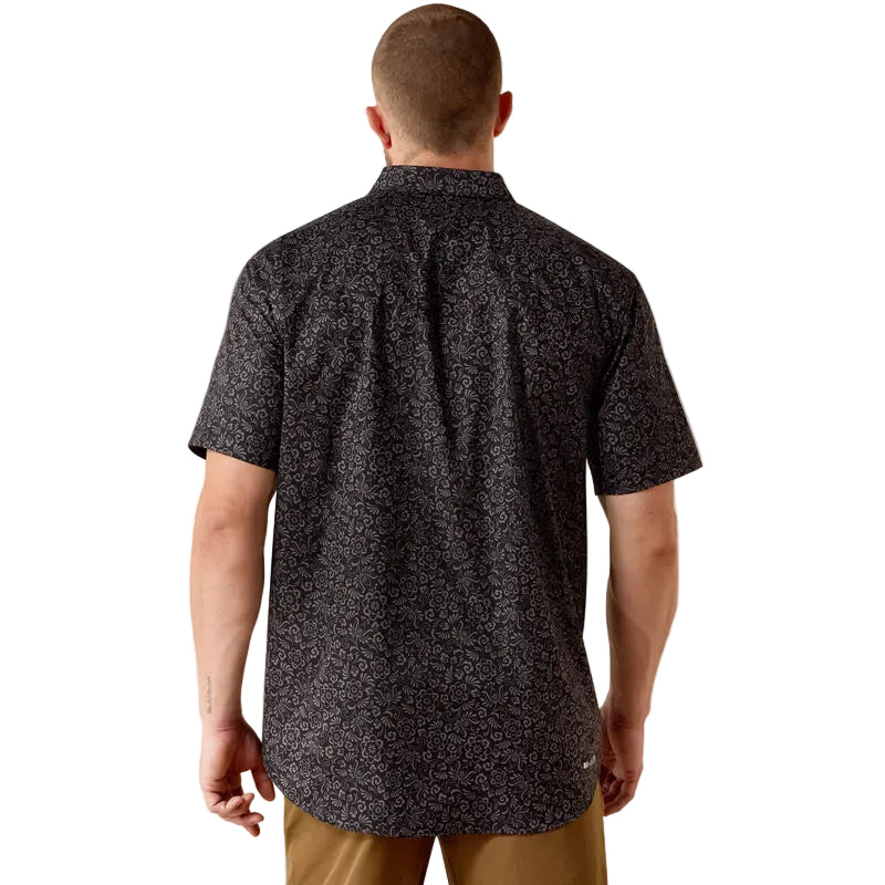 Men's Ariat Black Printed 360 Airflow Classic Fit Shirt 10071660