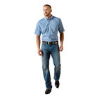Men's Ariat Blissful Blue Medallion Print Wrinkle Free Cash Classic Fit Shirt  10071740