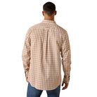 Men's Ariat Golden Oak Plaid Wrinkle Free Ayden Fitted Shirt 10071756