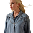 Women's Ariat Medium Blue Bonfire Shirt Jacket 10073555