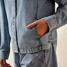 Women's Ariat Medium Blue Bonfire Shirt Jacket 10073555
