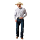 Men's Ariat Sleet Gray Plaid Pro Series Blaire Classic Fit Shirt 10073564