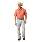 Men's Ariat Paprika Mini Plaid Pro Series Nicolas Classic Fit Shirt 10073598