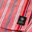 Men's Ariat Hibiscus Red Stripe Pro Series Bobby Classic Fit Shirt 10073604