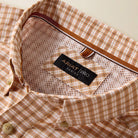 Men's Ariat Almond Oil Mini Plaid Pro Series Niles Classic Fit Shirt 10073609