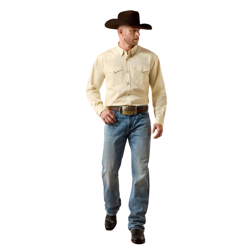 Ariat Men's Almond Oil Lightweight Twill Classic Fit Shirt 10073613