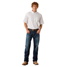 Men's Ariat White Lightweight Twill Classic Fit Shirt 10073615