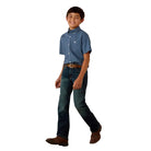 Boy's Ariat Key Largo Mini Geo Print Storm Shirt 10073670