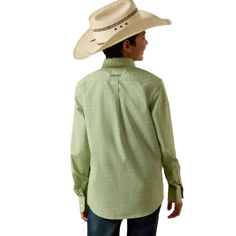 Boy's Ariat Loden Frost Abstract Print Smitty Shirt 10073673