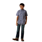 Boy's Ariat Evening Blue Medallion Print Bill Shirt 10073677