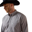 Men's Ariat Gray Sky Print Wrinkle Free Webb Classic Fit Shirt 10073688