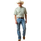 Men's Ariat Laurel Green Southwest Print Wrinkle Free Worthington Classic Fit Shirt 10073697