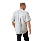 Men's Ariat White Multi Plaid Wrinkle Free Winchester Classic Fit Shirt 10073699