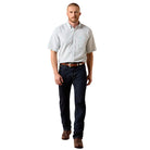 Men's Ariat White Multi Plaid Wrinkle Free Winchester Classic Fit Shirt 10073699
