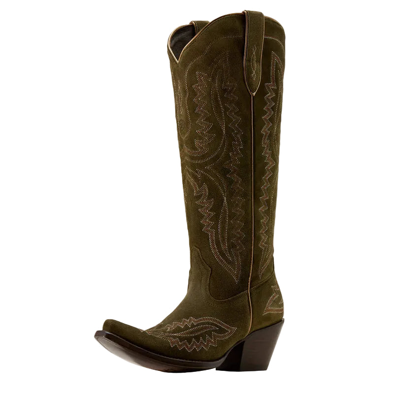 Women's Ariat Soft Olive Suede Casanova X Toe Western Boot 10074323