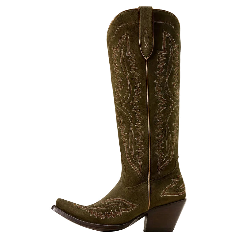 Women's Ariat Soft Olive Suede Casanova X Toe Western Boot 10074323