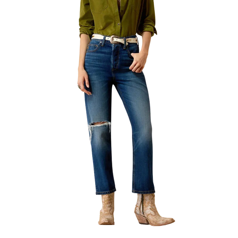 Ariat Women's Perfect Rise Relaxed Petra Flipside Straight Leg Jeans 10079018