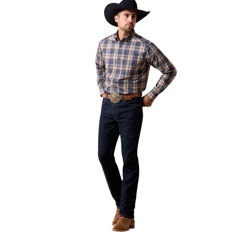 Ariat Men's Oceana Medium Plaid Pro Series Jaren Classic Fit Shirt 10079257
