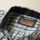 Ariat Men's Off White and Multi Plaid Wrinkle Free Bern Fitted Shirt 10079264
