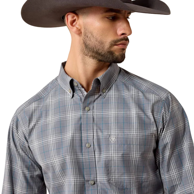 Ariat Men's Quite Shade Plaid Pro Series Wilber Classic Fit Shirt 10079284