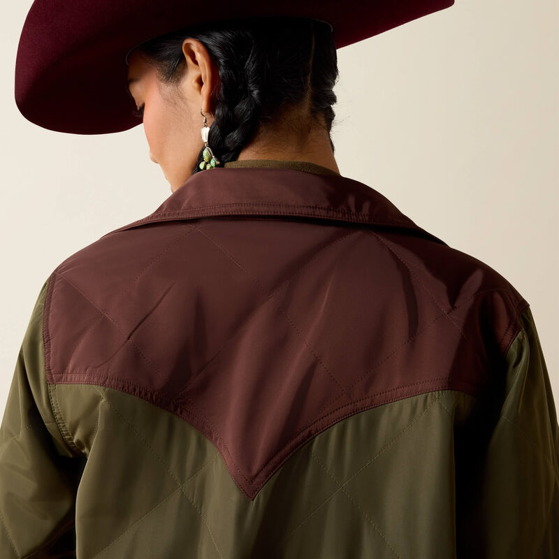 Ariat Women's Ivy Green/Chicory Coffee Dilon Parka Jacket 10079322