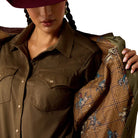 Ariat Women's Ivy Green/Chicory Coffee Dilon Parka Jacket 10079322