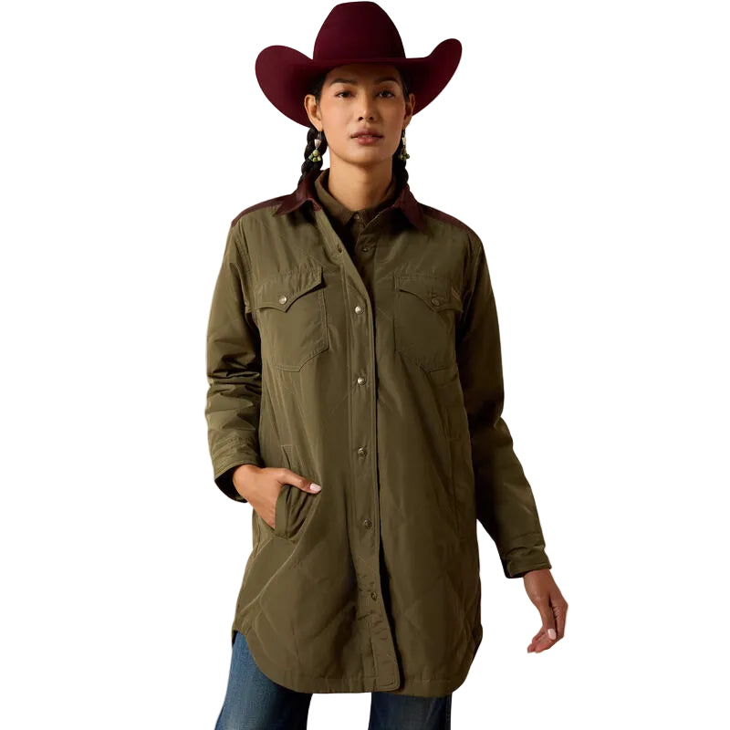 Ariat Women's Ivy Green/Chicory Coffee Dilon Parka Jacket 10079322