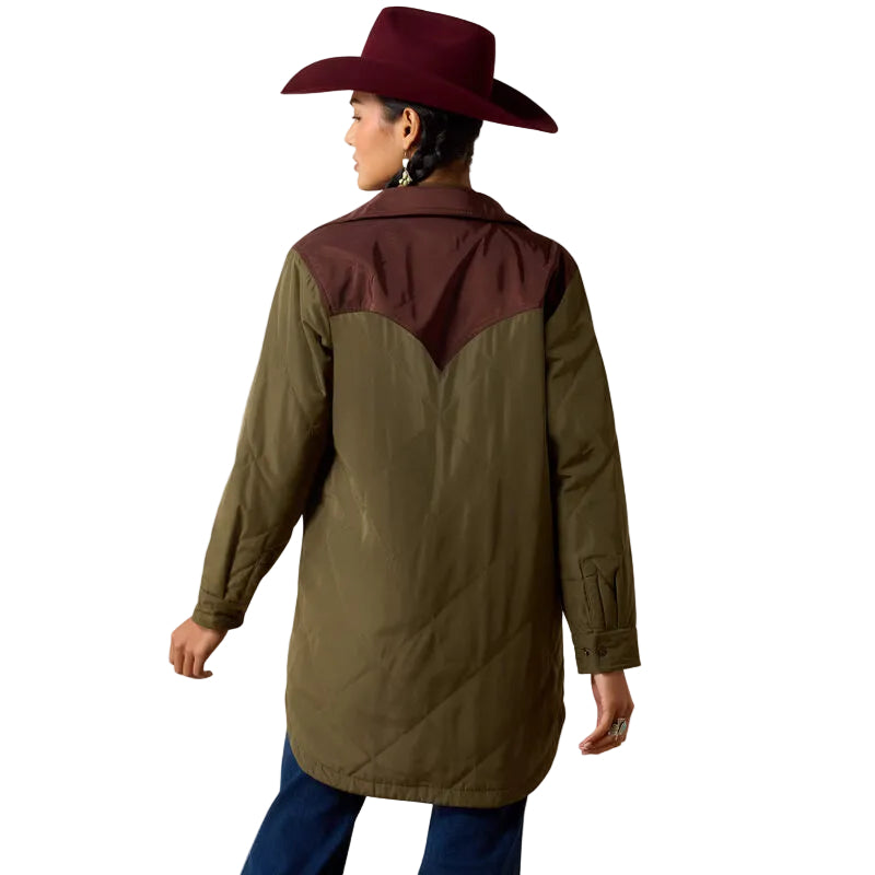 Ariat Women's Ivy Green/Chicory Coffee Dilon Parka Jacket 10079322