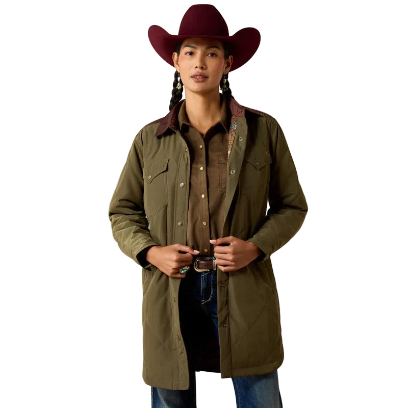 Ariat Women's Ivy Green/Chicory Coffee Dilon Parka Jacket 10079322