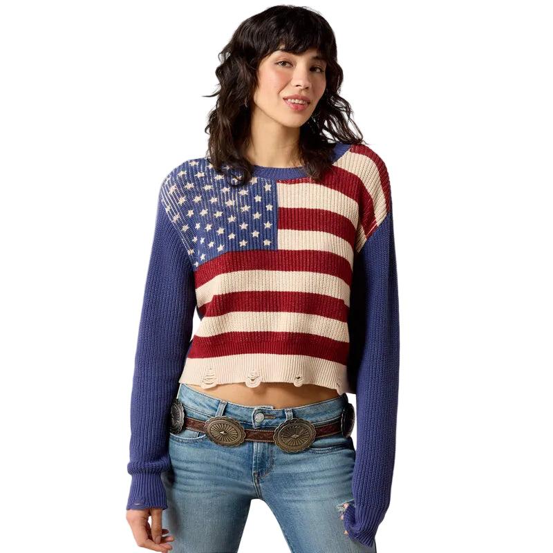 Ariat Women's Indigo Knit Americana Sweater 10079344