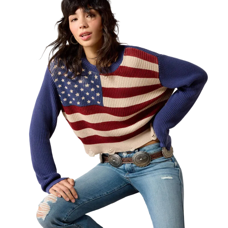 Ariat Women's Indigo Knit Americana Sweater 10079344