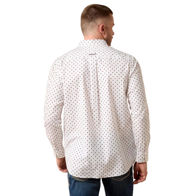 Ariat Men's White Geometric Print Campbell Classic Fit Shirt 10079423